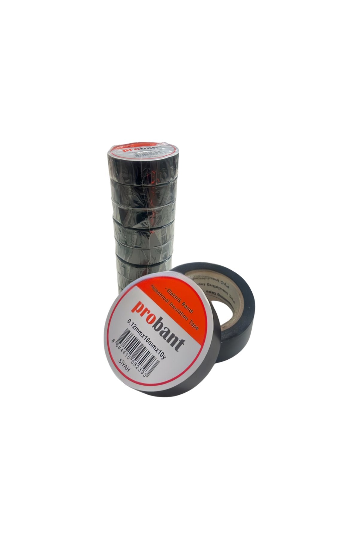 Siyah PVC Elektrik İzole Bant 18mm×9,1m