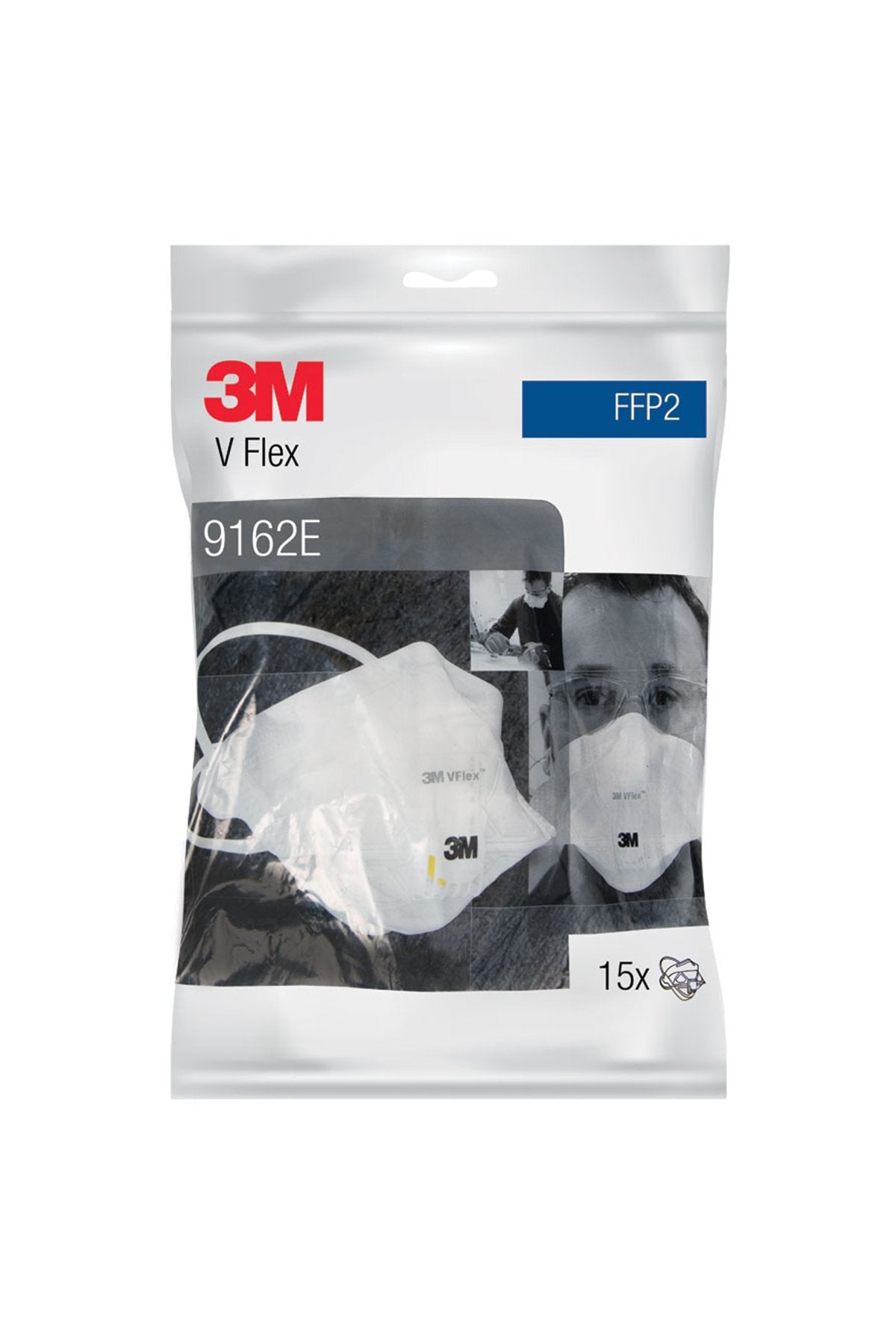 VFLEX 9162E FFP2 Ventilli Toz Maskesi (15'li Paket)