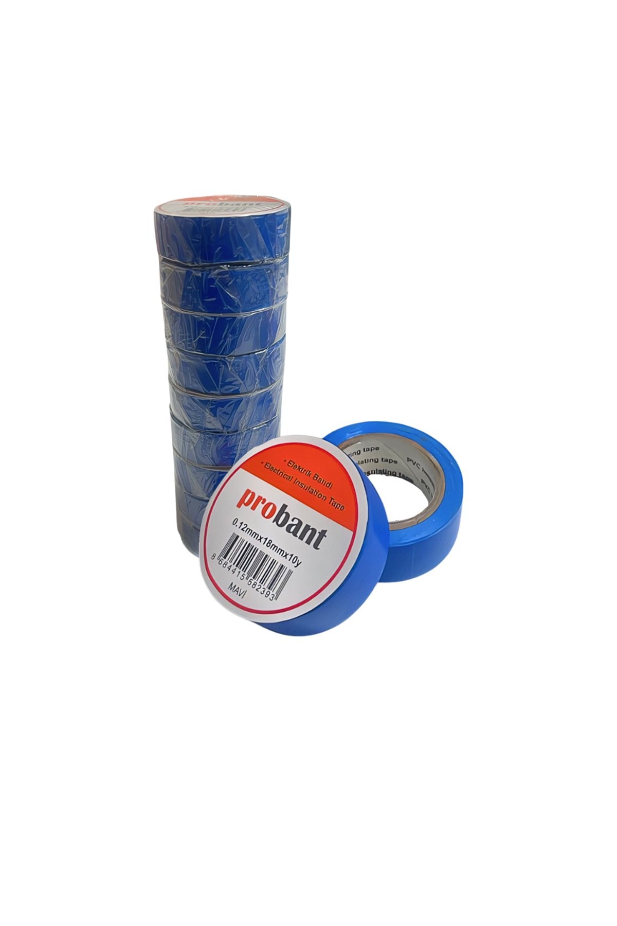 Mavi PVC Elektrik İzole Bant 18mm×9,1m