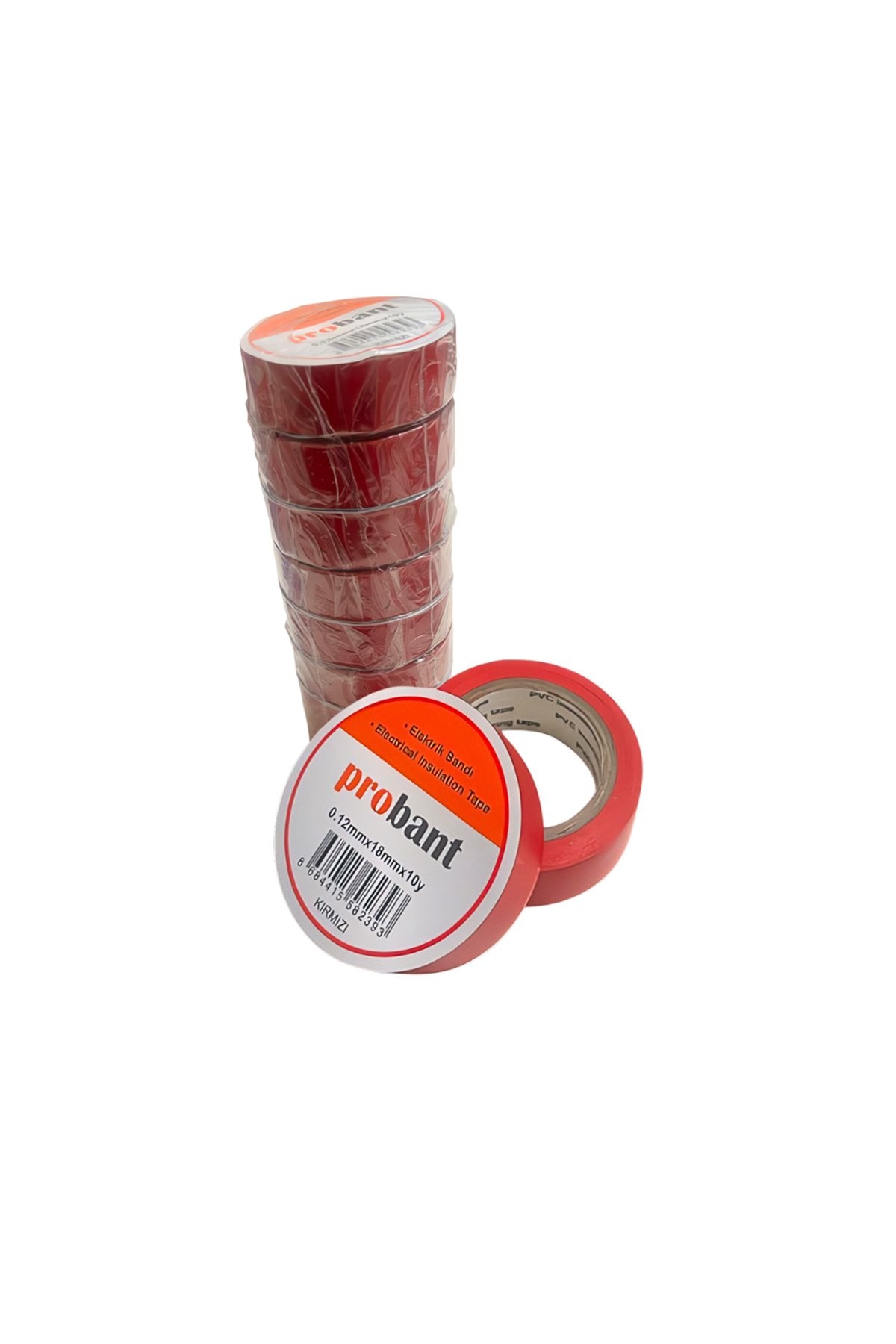 Kırmızı PVC Elektrik İzole Bant 18mm×9,1m